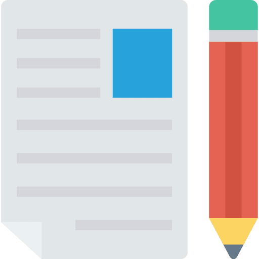 Contract pencil files and folders business icon