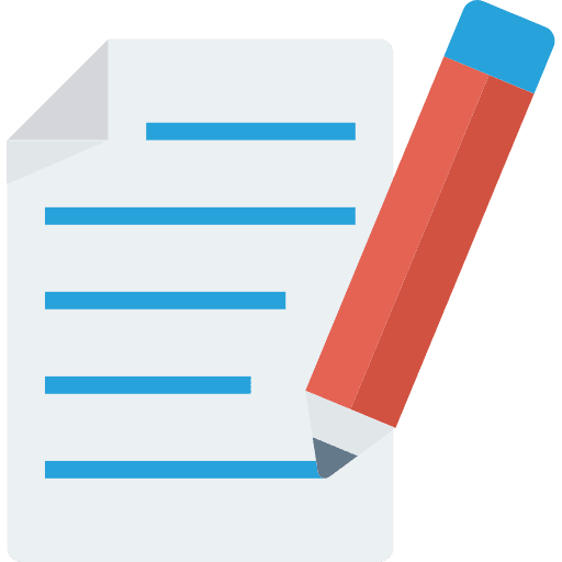 Contract files and folders document edit icon