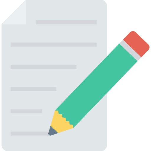 Contract pen business paper icon