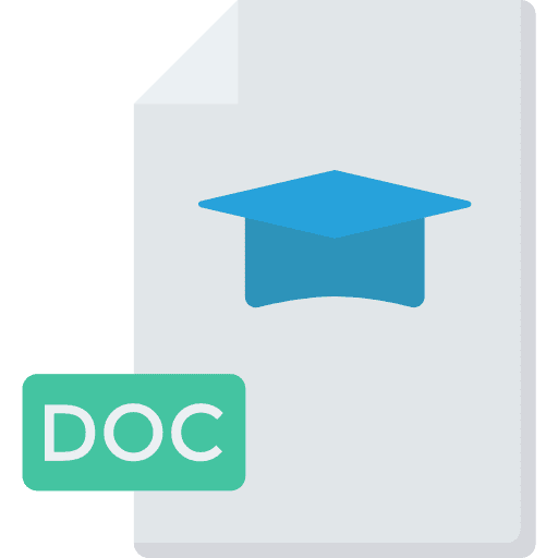 Doc word doc document doc file icon