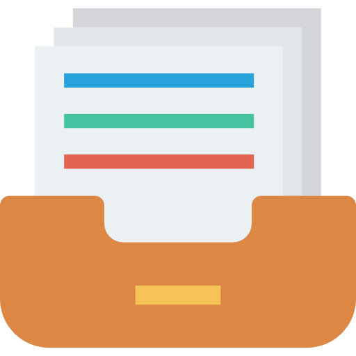 Inbox tray files and folders interface icon