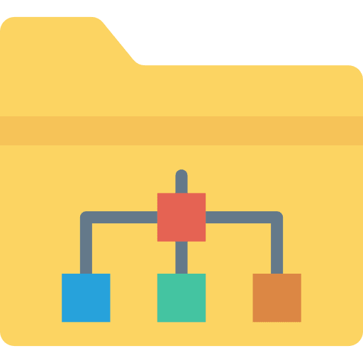 Folder file storage office material files and folders icon