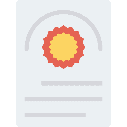 Certificate certificate files and folders diploma icon