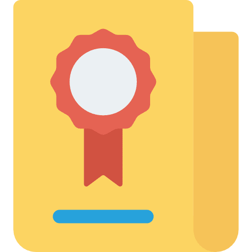 Certificate education diploma files and folders icon