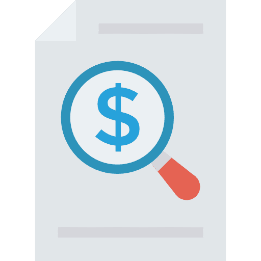 Contract business and finance files and folders pen icon