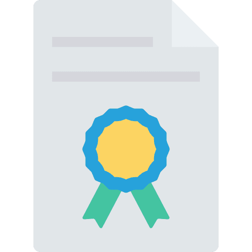 Certificate contract files and folders interface icon