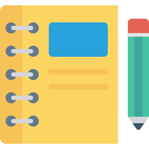 Notepad files and folders note writing tool icon