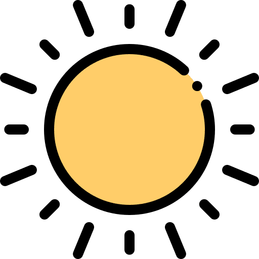 Sun sun sky warm icon