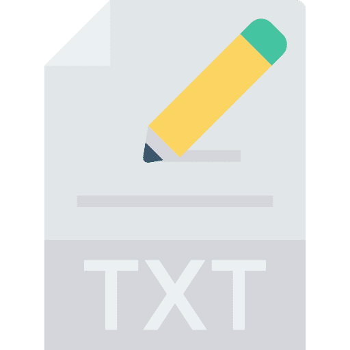 Txt files and folders file digital icon