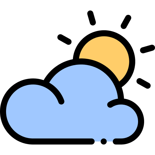 Cloudy sun cloud forecast icon