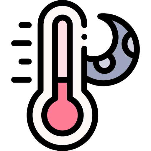 Cool night cool temperature icon Cool night cool temperature icon