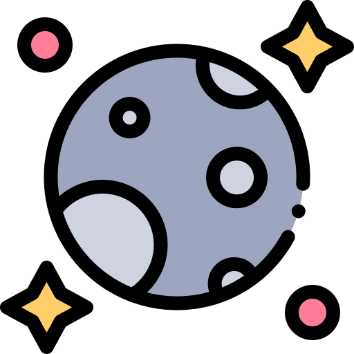 Full moon miscellaneous astronomy education icon Full moon miscellaneous astronomy education icon