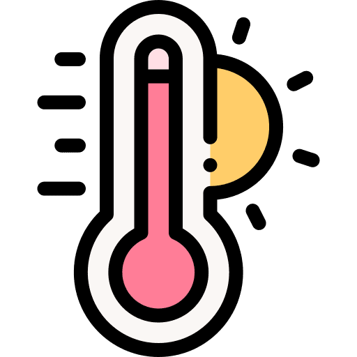 Heat degree heat sun icon