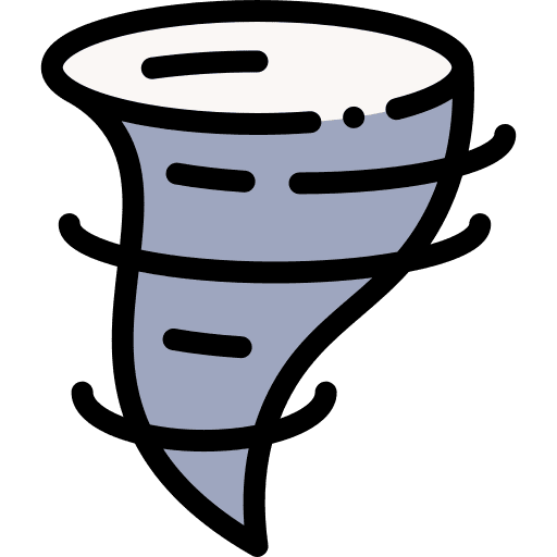Hurricane twister natural disaster tornado icon