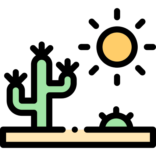 Desert landscape hot tree icon Desert landscape hot tree icon