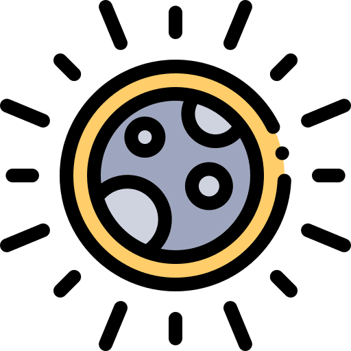 Eclipse miscellaneous sun science icon Eclipse miscellaneous sun science icon