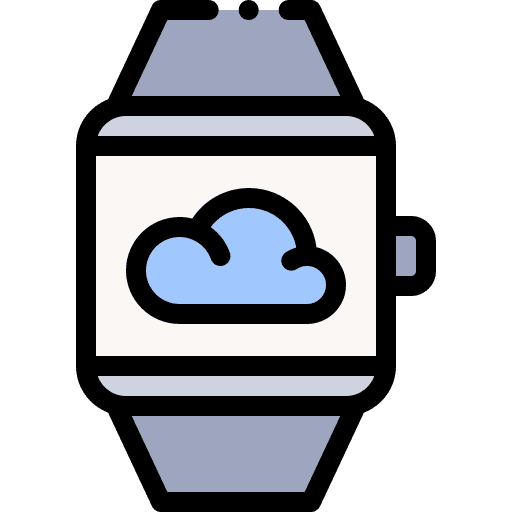 Smartwatch weather weather app wristwatch icon Smartwatch weather weather app wristwatch icon