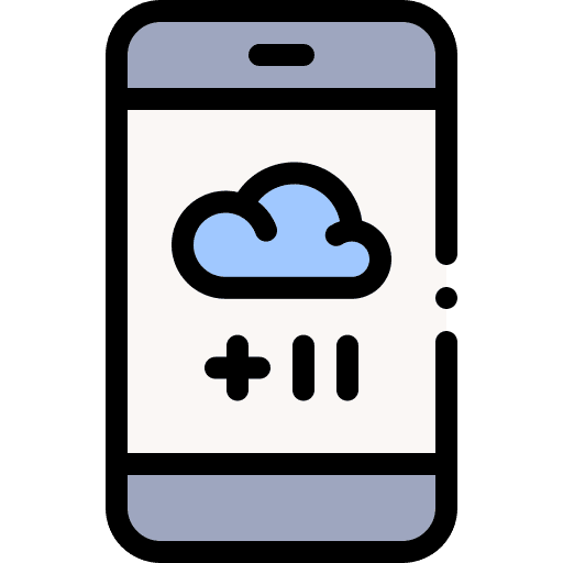 Weather app mobile application smartphone mobile phone icon Weather app mobile application smartphone mobile phone icon
