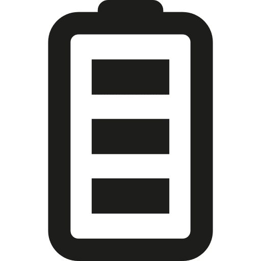Full battery battery level battery status energy icon