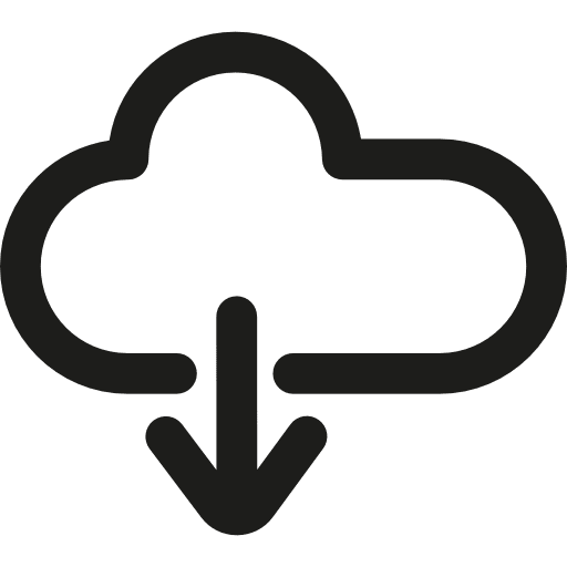 Download from cloud cloud storage cloud computing downloading icon