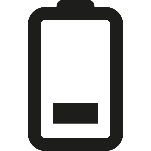 Low battery battery status energy battery level icon