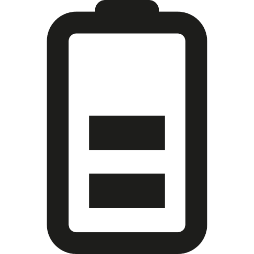 Half battery charging half battery charge icon