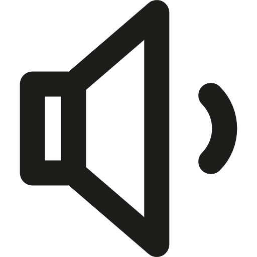 Low volume volume control audio music player icon