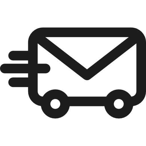 Express delivery truck express envelope icon