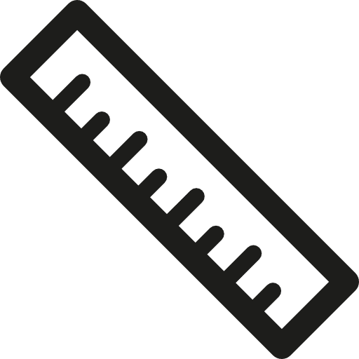 Ruler measurement carpentry tool icon