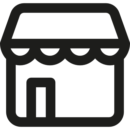 Shop building market shop icon