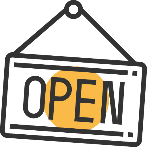 Open shop open sign icon