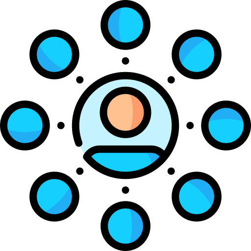 Network strategy connection collaboration icon Network strategy connection collaboration icon