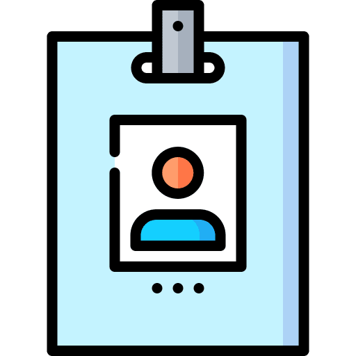 Id card identity pass business and finance icon Id card identity pass business and finance icon