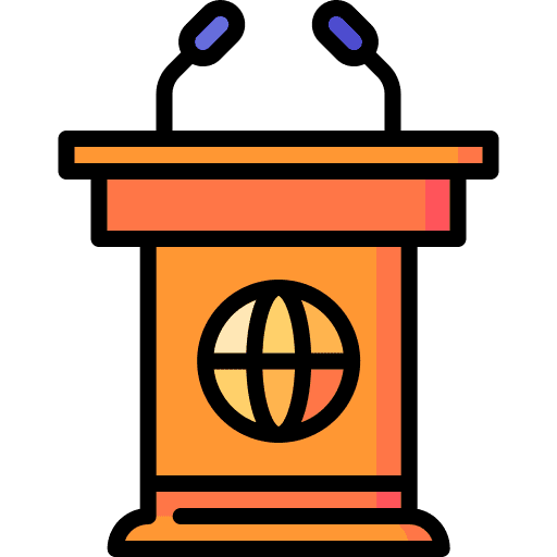 Lectern education podium communications icon Lectern education podium communications icon