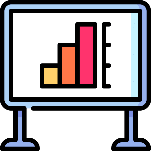 Presentation presentation data analysis screen icon Presentation presentation data analysis screen icon