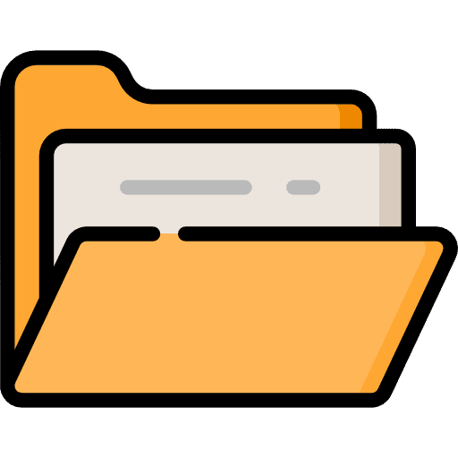 Folder interface office material data storage icon