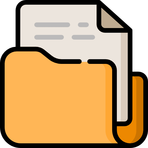 Folder records office material file storage icon