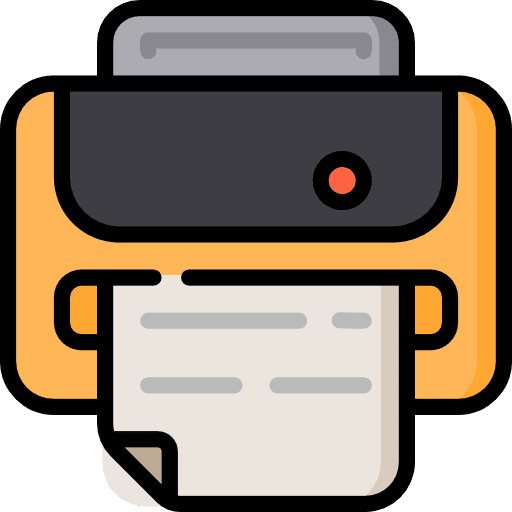 Printer print technology ink icon