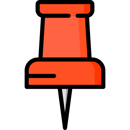 Push pin school material business and finance attach icon Push pin school material business and finance attach icon