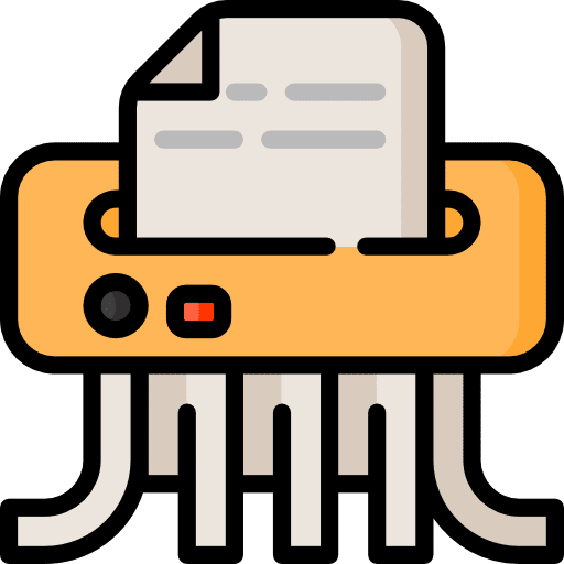 Shredder documents archive shredder icon