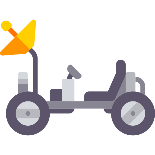 Moon rover automobile science vehicle icon Moon rover automobile science vehicle icon