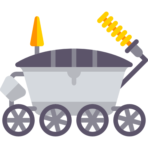 Moon rover science transport vehicle icon Moon rover science transport vehicle icon