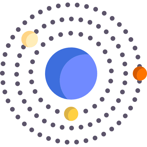 Planet solar system orbit science icon Planet solar system orbit science icon