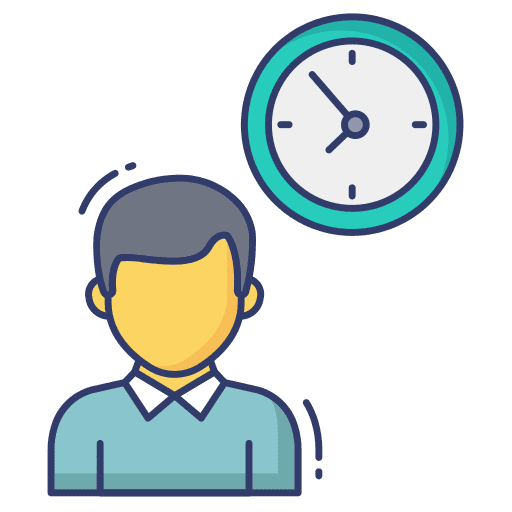 Employee avatar business and finance time management icon