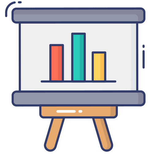 Graph bar graph analysis presentation icon