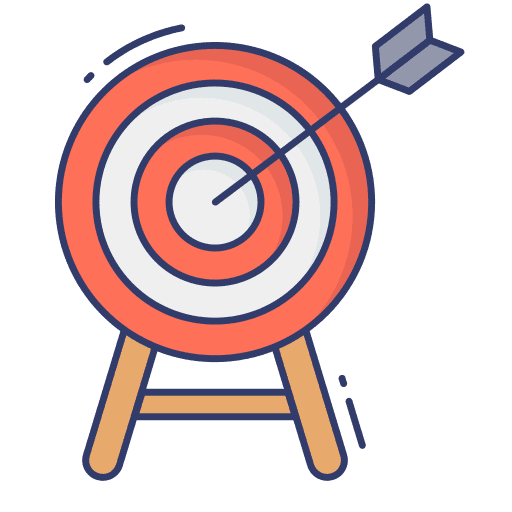 Target business and finance targeting dart board icon