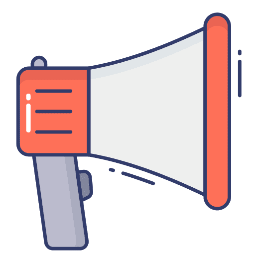 Announcement bullhorn communications announcement icon