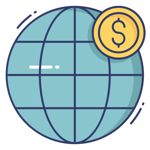 Global global currency worldwide icon
