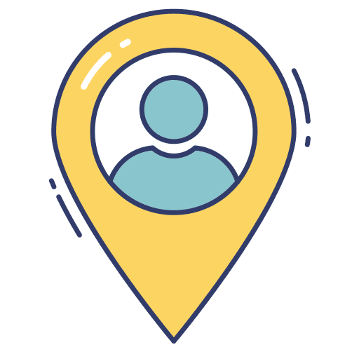 Location pointing pin maps and location icon