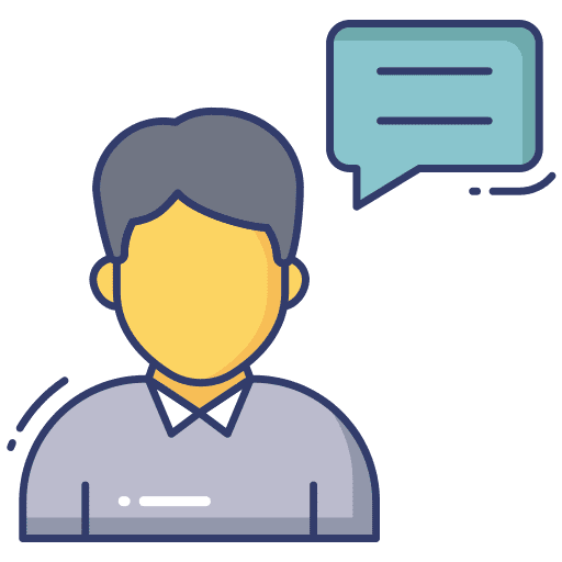 Man man speech bubble avatar icon
